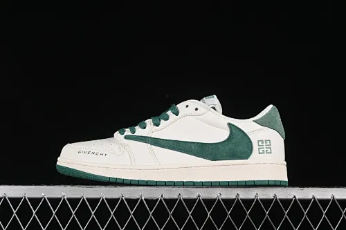 All categories Air Jordan Jordan series basketball shoes Air Jordan 1 Low high-end customized low-top sneakers Travis Scott x Fragment Design x Air Jordan 1 Low OG SP AJ1 Joe 1 Givenchy joint-off-white dark green suede low-top cultural casual sneakers LX1988-107